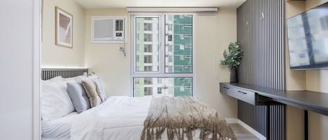 1 室のベッドルーム、アイロン / アイロン台、WiFi、ベッドシーツ