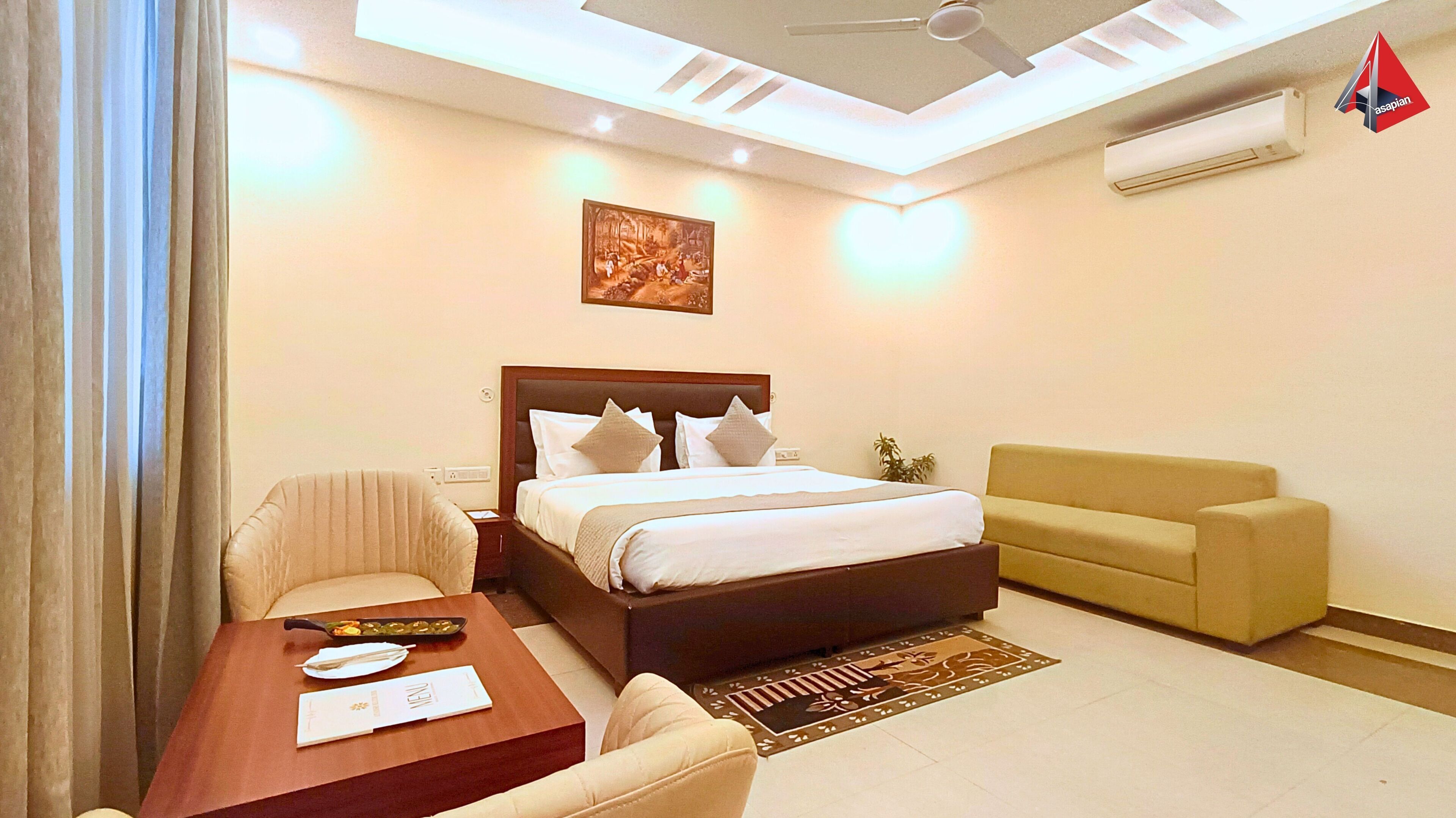 In-room safe, desk, laptop workspace, iron/ironing board