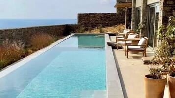 Outdoor pool, open 8:00 AM to 8:00 PM, pool umbrellas, pool loungers