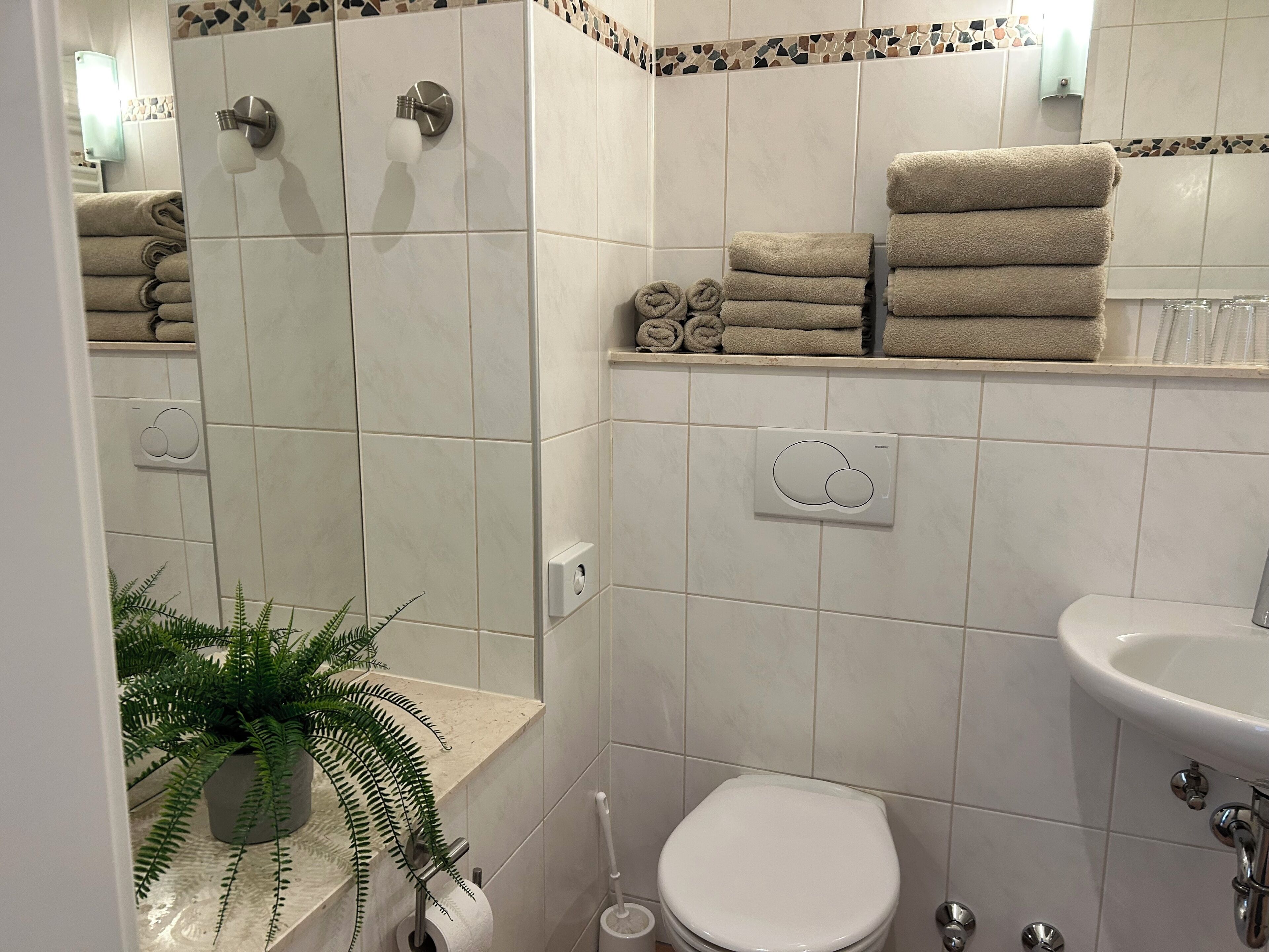 Bathroom | Free toiletries, hair dryer, towels, soap