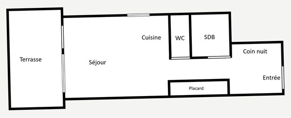 Floor plan - Central studio, 3 guests, WiFi, garage, elevator (La Clusaz)