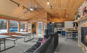 Interior - Red Cabin at Fish Camp – Cozy Dry Cabin with Loft | Rustic Escape (Sterling)