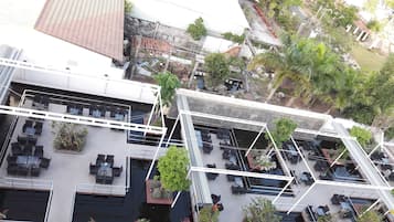 Outdoor banquet area