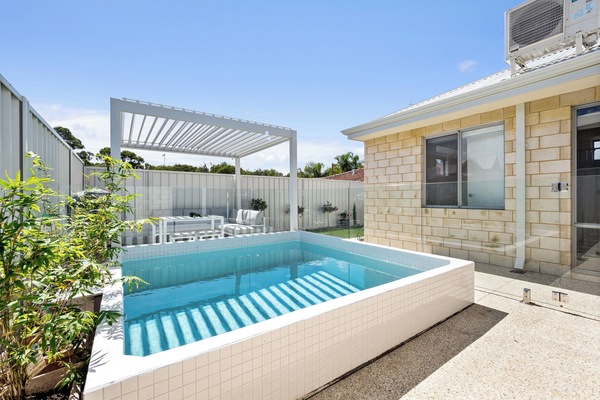 Take a refreshing dip in your private oasis! Our pool is the perfect spot to unwind and enjoy the sunny Mandurah weather.