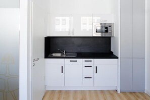 Deluxe-Apartment, Stadtblick | Eigene Küche