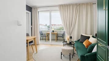 Superior Apartment, City View | 1 bedroom, in-room safe, desk, laptop workspace