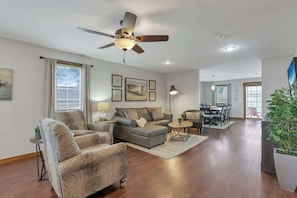 TV, DVD player, offices