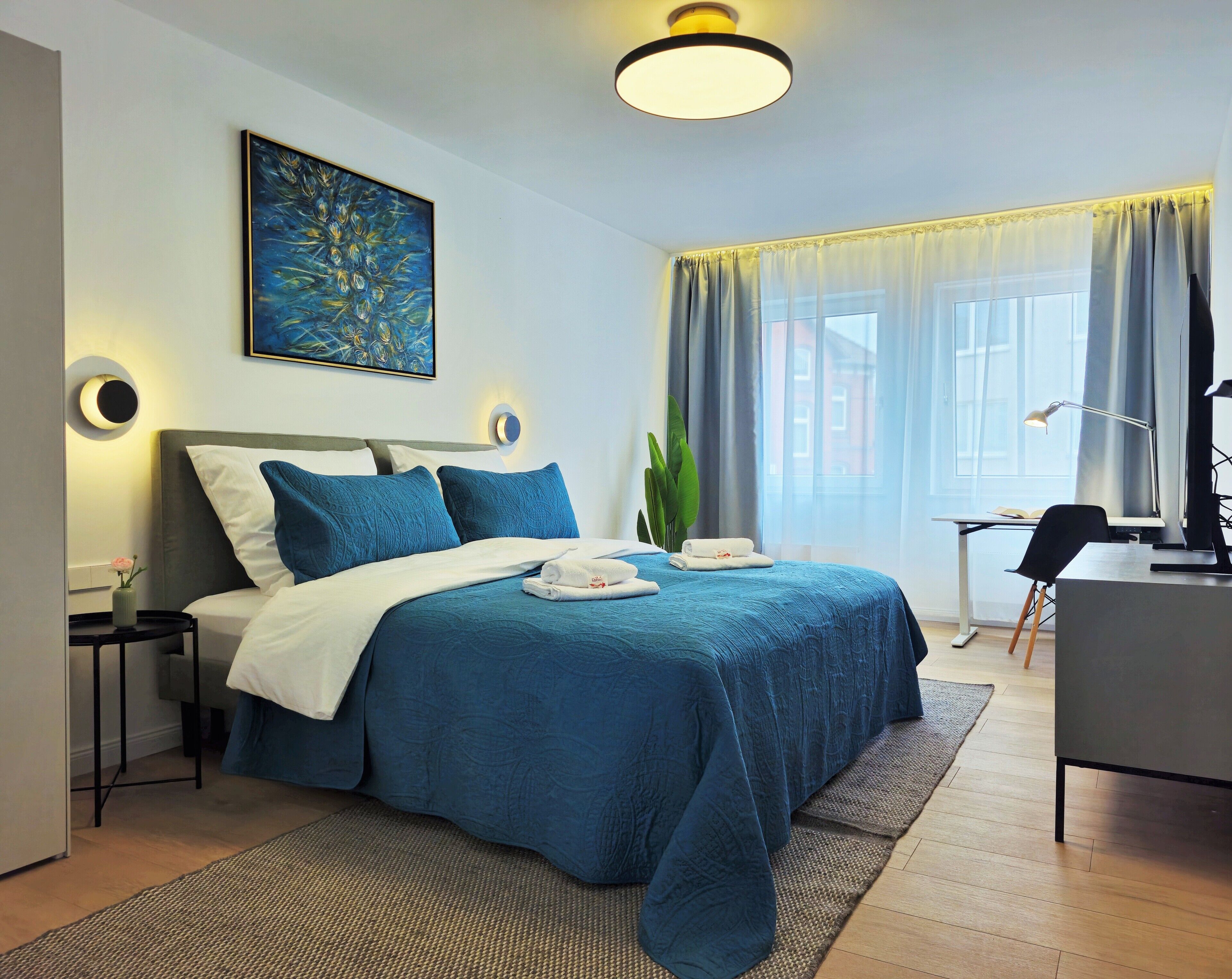 4 Schlafzimmer, Schreibtisch, Bügeleisen/Bügelbrett, Reisekinderbett