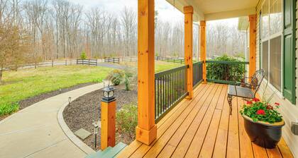 Private Deck & Views: Rural Virginia Escape