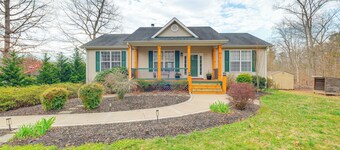 Private Deck & Views: Rural Virginia Escape