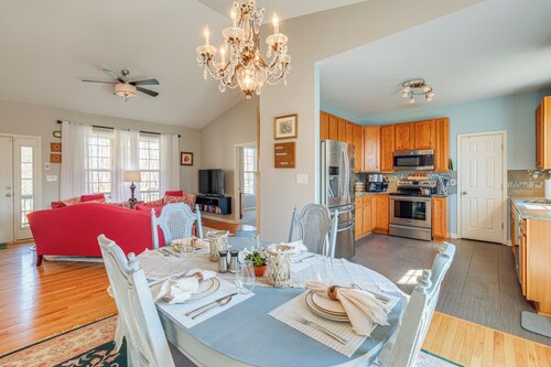 Private Deck & Views: Rural Virginia Escape