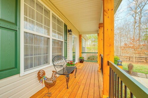 Private Deck & Views: Rural Virginia Escape