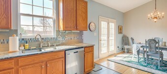 Private Deck & Views: Rural Virginia Escape