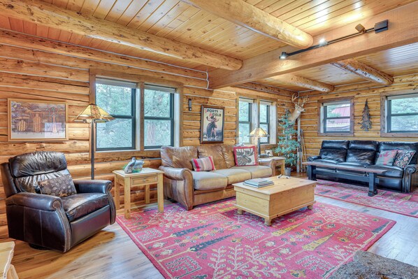 House (3 Bedrooms) | Interior - 18 Mi to Royal Gorge: Peaceful Mtn Cabin w/ Porch! (Cotopaxi)