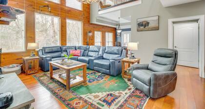 Game Room & Fire Pit: Riverfront Home in Ellijay!