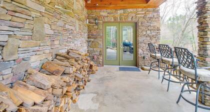 Game Room & Fire Pit: Riverfront Home in Ellijay!