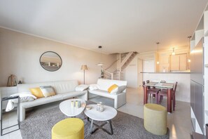 Apartment | Living room - Duplex in Knokke-heist Near Albertstrand Beach (Knokke-Heist)