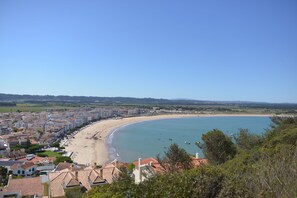 Beach nearby, sun loungers