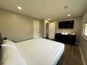 4 bedrooms, iron/ironing board, travel cot, WiFi