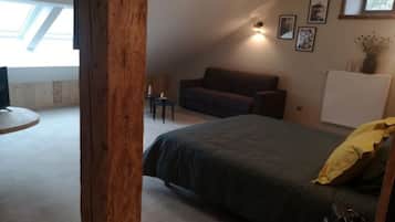 Comfort Double Room | Premium bedding, blackout drapes, soundproofing, travel crib