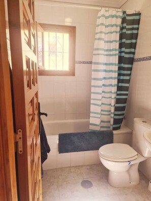 Hair dryer, towels