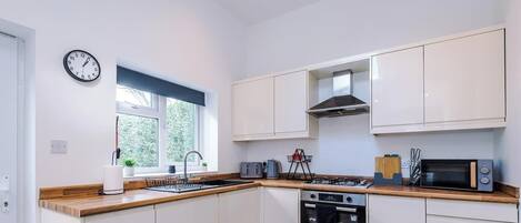 Microwave, oven, stovetop, toaster