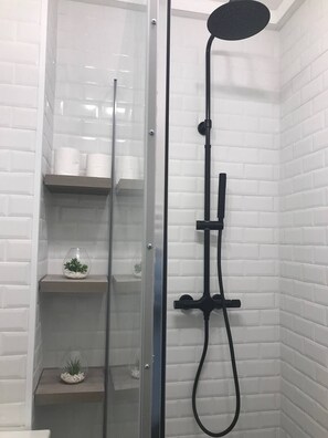 Hair dryer, towels