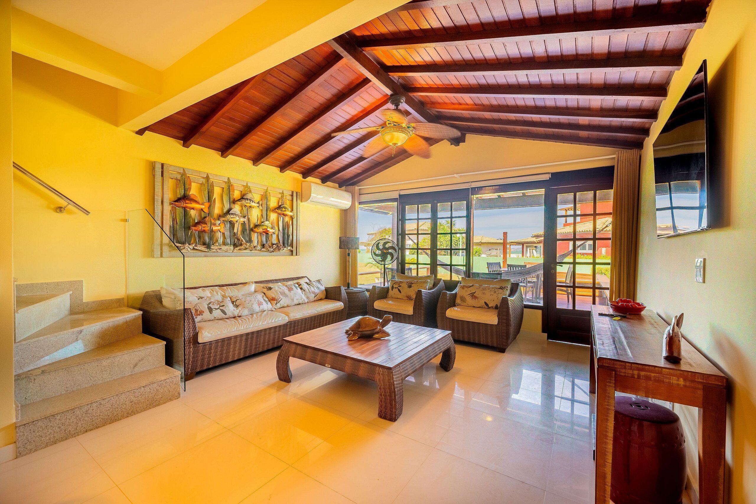 House, 3 Bedrooms, Air conditioning, Beachside | Living area