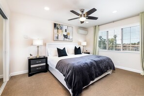 2 bedrooms, desk, iron/ironing board, travel cot