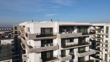 Penthouse Deluxe - utsikt mot bergen | Balkong