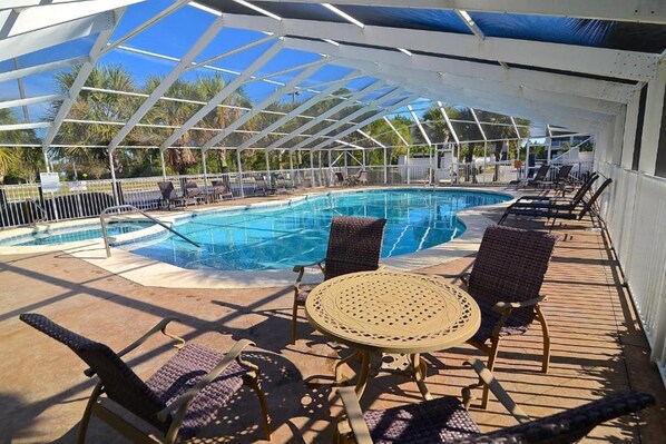Indoor pool, a heated pool