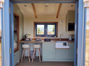 Interior - Fir Tree Shepherd's Hut (Llanon)