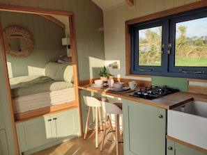 Interior - Fir Tree Shepherd's Hut (Llanon)