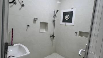 Towels, soap, shampoo, toilet paper