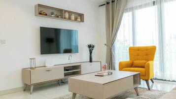 Appartement, balkon, uitzicht op de stad | Woonruimte