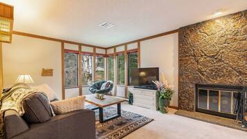 Televisión, chimenea