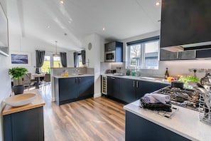 Microwave, oven, dishwasher, high chair
