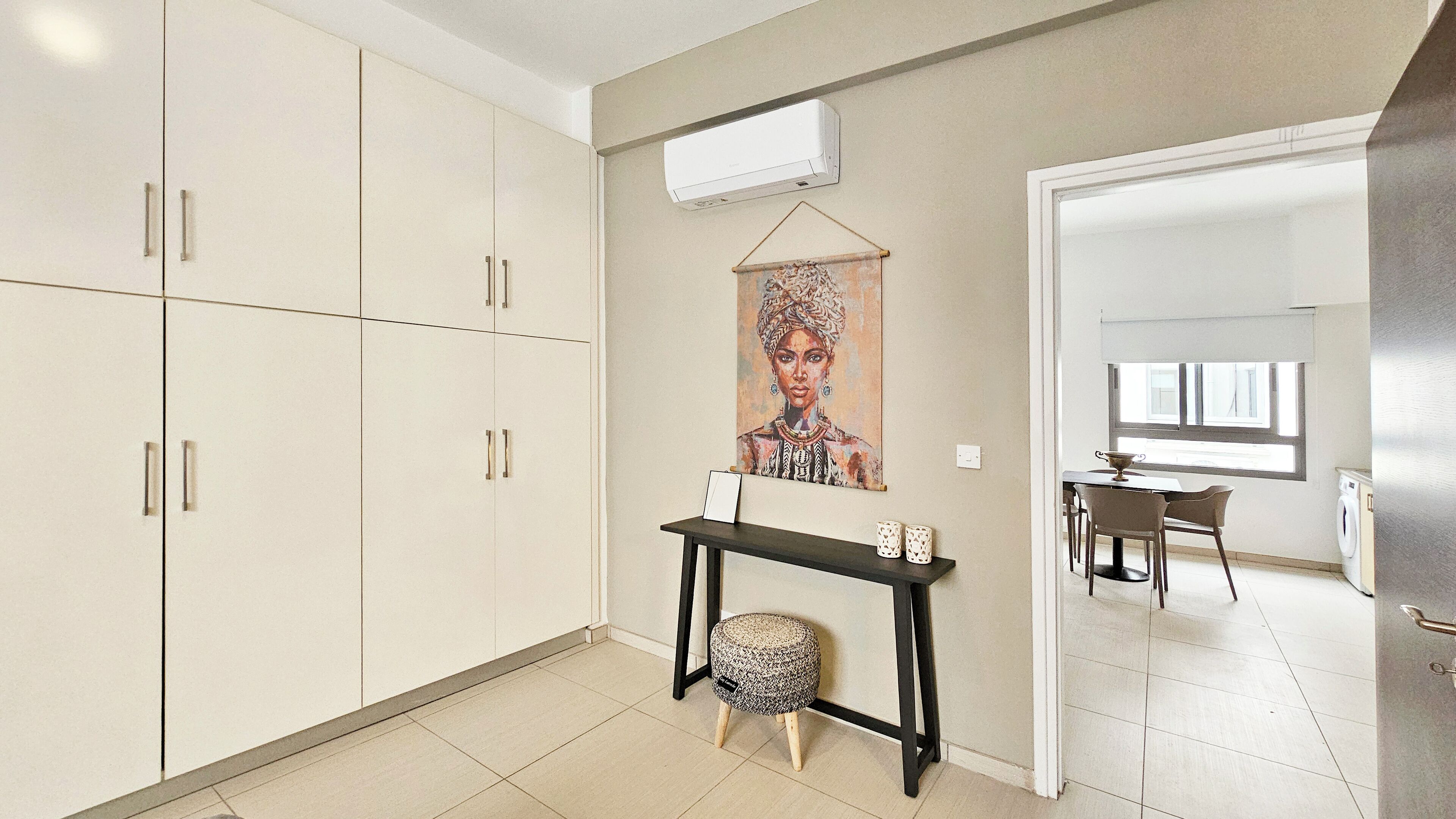 Appartement, balcon, vue ville