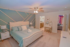 5 bedrooms, iron/ironing board, travel cot, WiFi