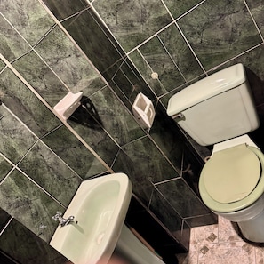 Douche, serviettes fournies, savon, papier de toilette