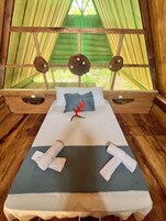 Deluxe Cabin, Lagoon View | Hypo-allergenic bedding, individually decorated, laptop workspace