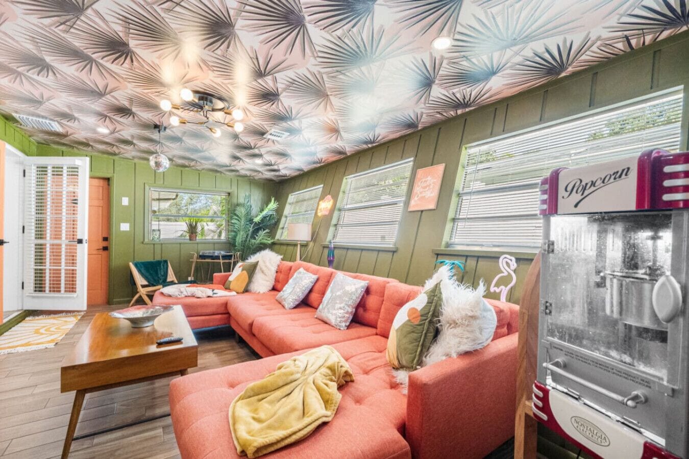 TV connectée, cheminée, livres, médiathèque