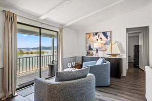 Smart TV, fireplace, video games, table football