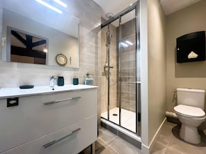 Shower, hair dryer