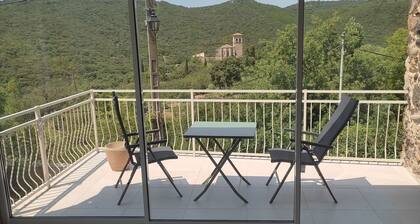 House in typical inland village near the Olivettes dam