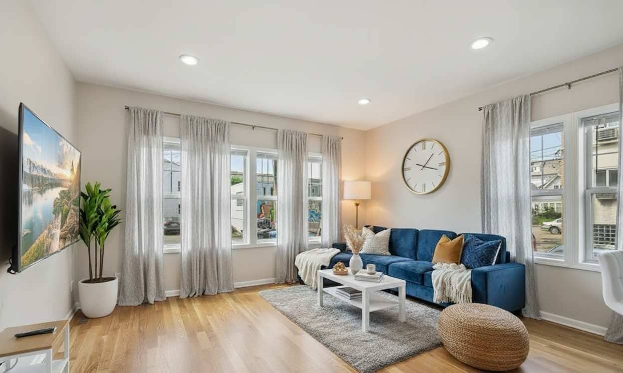 Een televisie en een kantoor