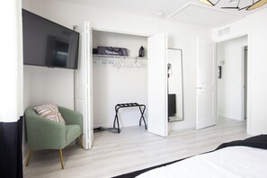 2 soverom, strykejern/-brett, reiseseng for barn og wi-fi (inkludert)