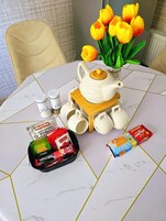 Deluxe Apartment, City View | Private kitchen | Fridge, oven, stovetop, electric kettle