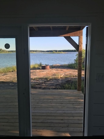 Interior. Tiny lakefront cabin at Loon Straits on Lake Winnipeg. Perfect for couples!