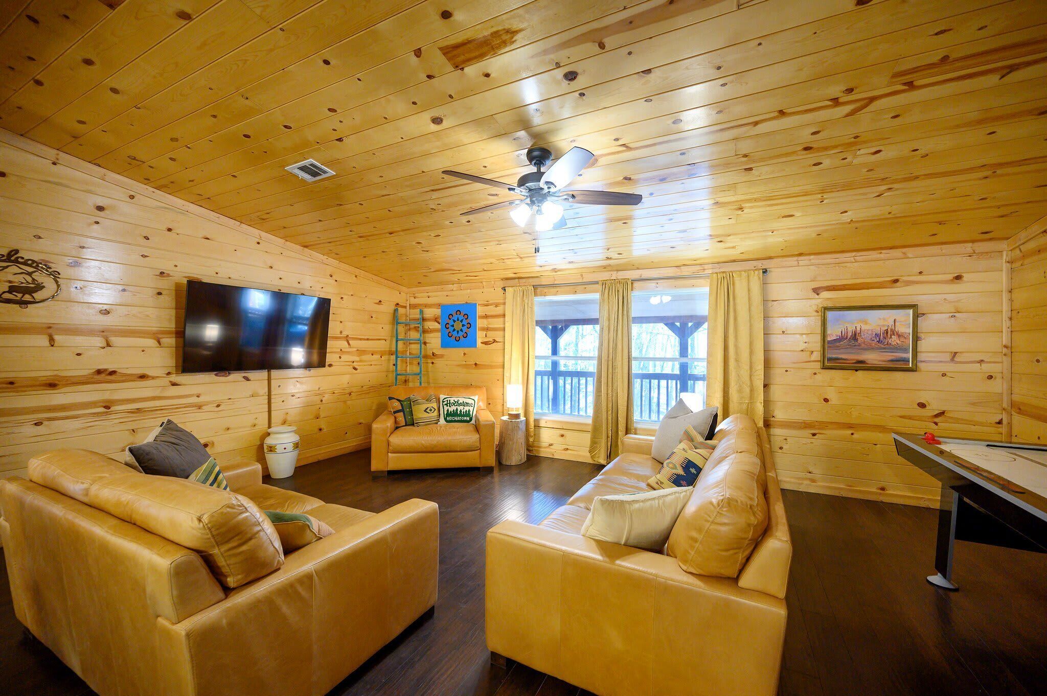 Cabin, Multiple Beds, Hot Tub, Mountain View (Outlaw Rose) | Living area | 42-inch flat-screen TV with digital channels